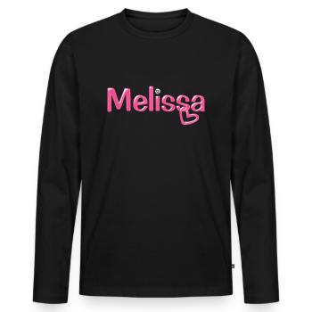 Melissa Name Balloon Police - T-shirt manches longues Premium bio Homme - noir - Devant - Nico (187cm)