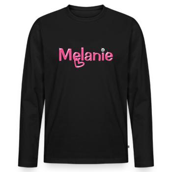 Melanie Name Balloon Police - T-shirt manches longues Premium bio Homme - noir - Devant - Nico (187cm)