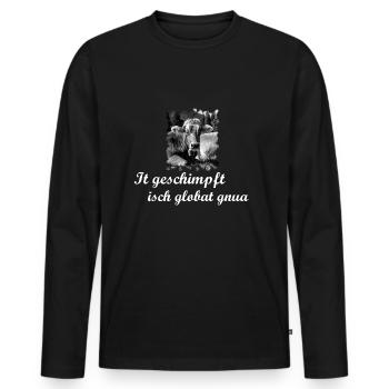 Il gibes sur globat gnua - T-shirt manches longues Premium bio Homme - noir - Devant - Nico (187cm)