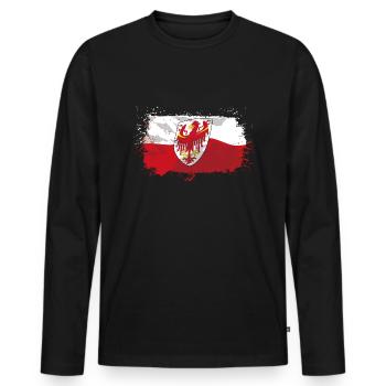Südtirol Flagge - Männer Premium Bio Langarmshirt - Schwarz - Vorne - Nico (187cm)