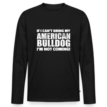American Bulldog - T-shirt manches longues Premium bio Homme - noir - Devant - Nico (187cm)