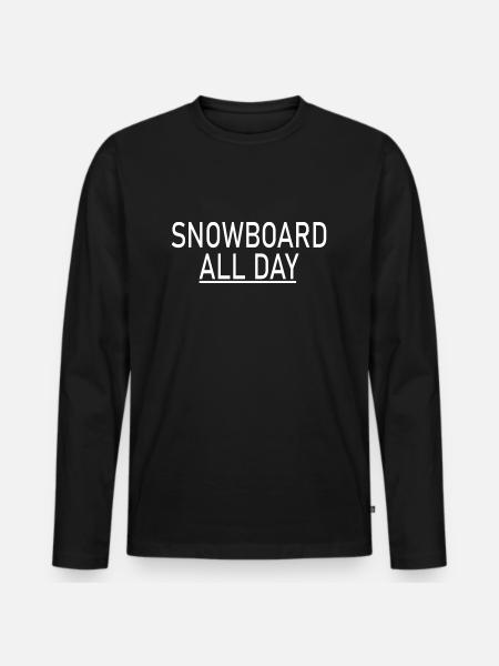 Snowboard Snowboarder - Men's Premium Organic Long Sleeve Shirt - black