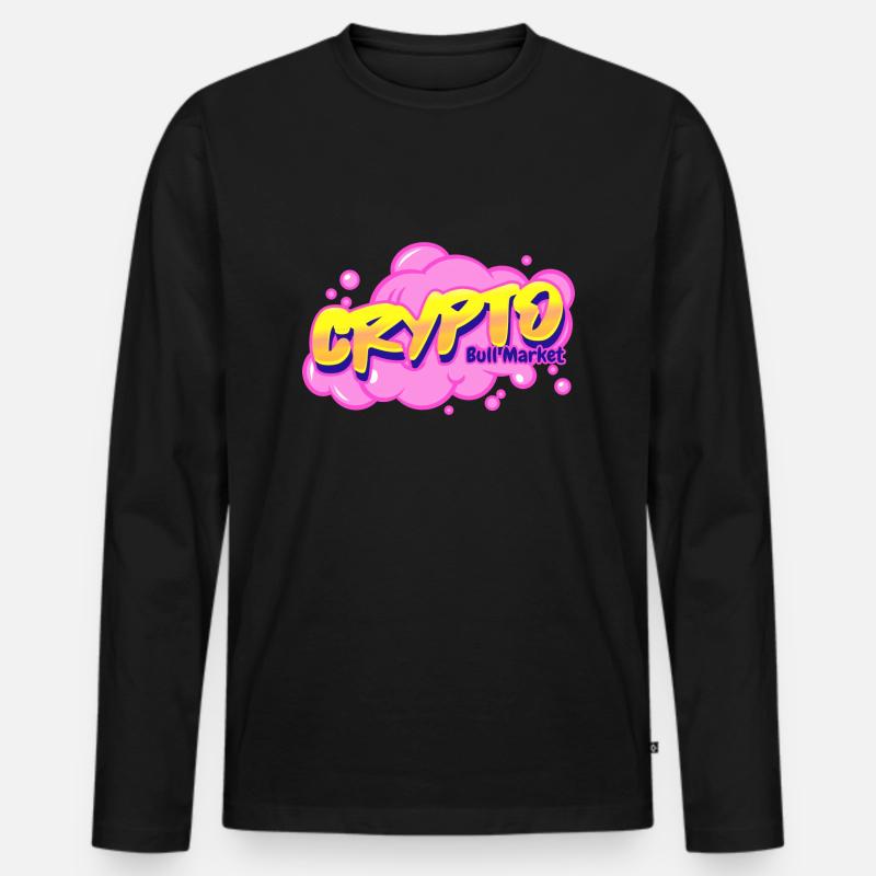 Krypto-Bullenmarkt - Männer Premium Bio Langarmshirt - Schwarz