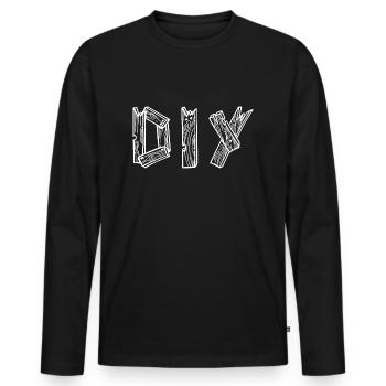 BRICOLAGE - faites-le vous-même - T-shirt manches longues Premium bio Homme - noir - Devant - Nico (187cm)