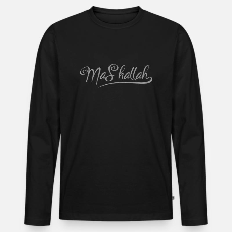 Mashallah - Männer Premium Bio Langarmshirt - Schwarz