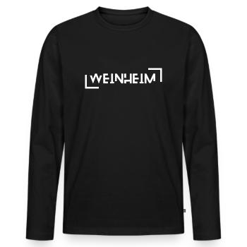 Weinheim (Allemagne) - T-shirt manches longues Premium bio Homme - noir - Devant - Nico (187cm)