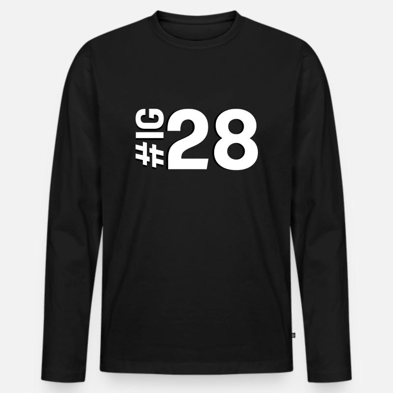 IG28 - Männer Premium Bio Langarmshirt - Schwarz