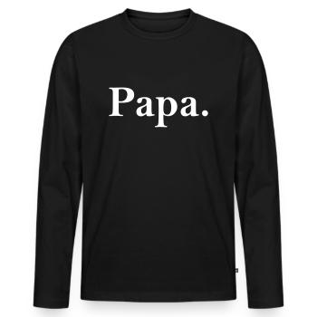 Pomme de terre - T-shirt manches longues Premium bio Homme - noir - Devant - Nico (187cm)