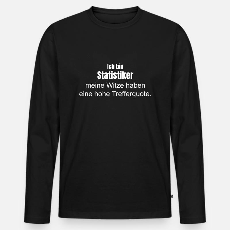 Statiker - Männer Premium Bio Langarmshirt - Schwarz