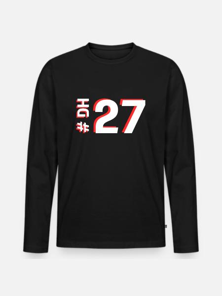 DH27 - T-shirt manches longues Premium bio Homme - noir