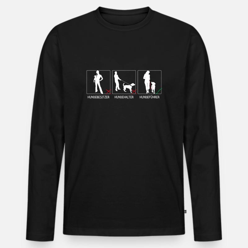 der feine Unterschied - Männer Premium Bio Langarmshirt - Schwarz