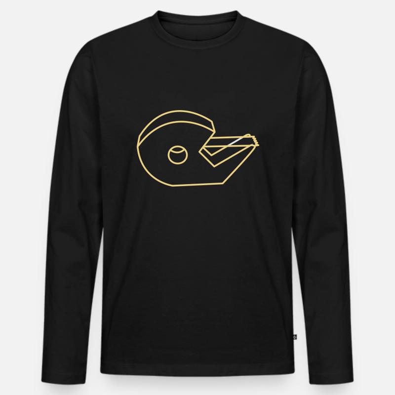 tesa - Männer Premium Bio Langarmshirt - Schwarz
