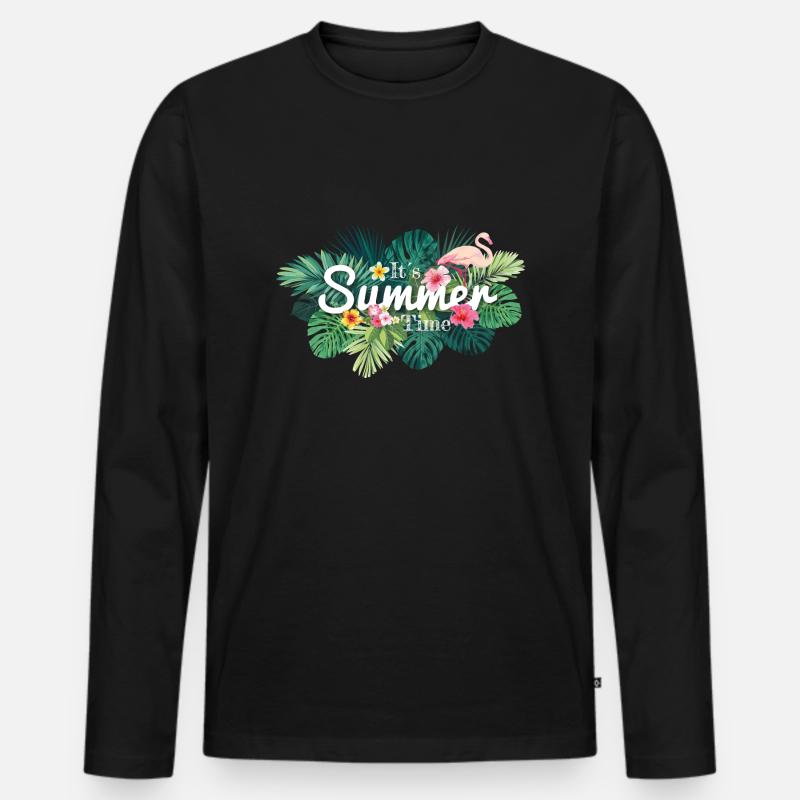 190717_permonte_Summer-Ti - Männer Premium Bio Langarmshirt - Schwarz