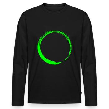 Circle shape circle icon shape new green - Men's Premium Organic Long Sleeve Shirt - black - Front - Nico (187cm)