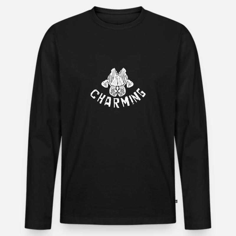 Charming - Männer Premium Bio Langarmshirt - Schwarz