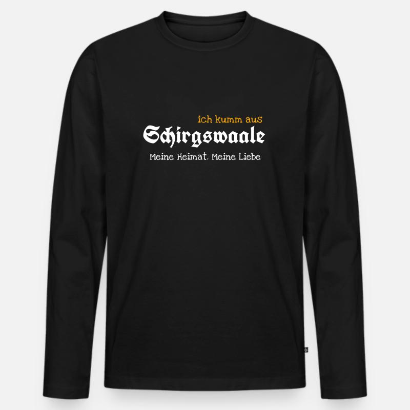 Schirgiswalde - Männer Premium Bio Langarmshirt - Schwarz
