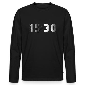 15 30 Bundesliga on Saturday - Men's Premium Organic Long Sleeve Shirt - black - Front - Nico (187cm)