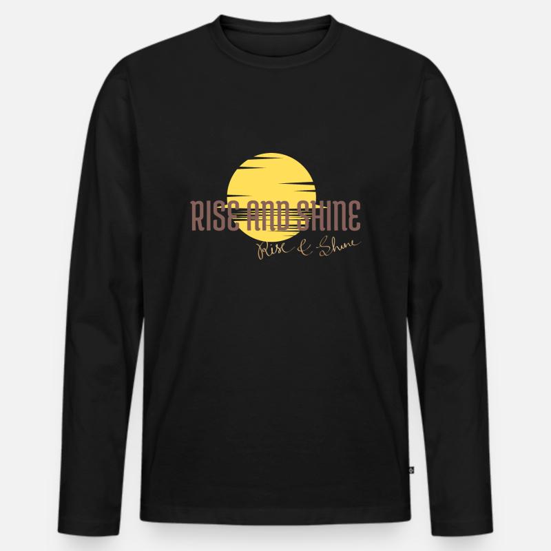 Raus aus den Federn - Männer Premium Bio Langarmshirt - Schwarz