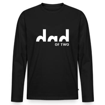 Dad Father's Day Dad of Two Parents - Men's Premium Organic Long Sleeve Shirt - black - Front - Nico (187cm)