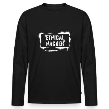 Ethischer Hacker White Hat Cybersicherheit - Männer Premium Bio Langarmshirt - Schwarz - Vorne - Nico (187cm)