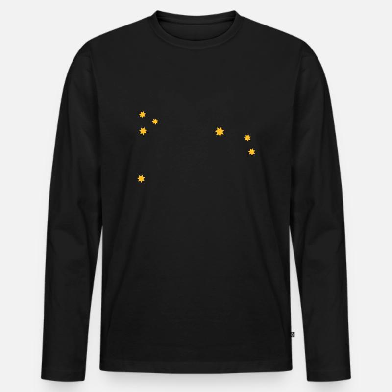 astronomy_aries_ariete - Männer Premium Bio Langarmshirt - Schwarz