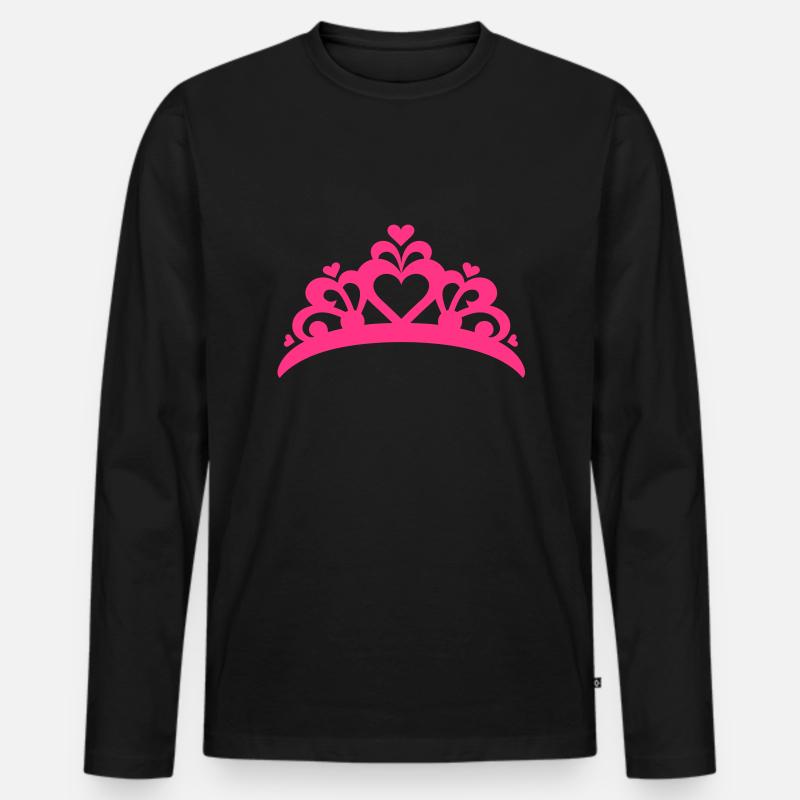 Brautkrone - Männer Premium Bio Langarmshirt - Schwarz