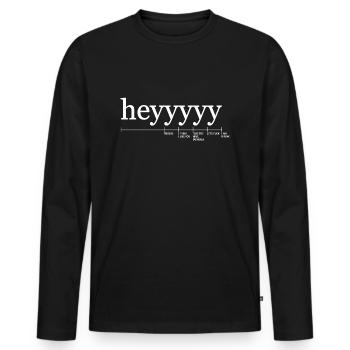 Hey Scale Funny T Shirt - Männer Premium Bio Langarmshirt - Schwarz - Vorne - Nico (187cm)