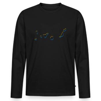 Canary Islands - Men's Premium Organic Long Sleeve Shirt - black - Front - Nico (187cm)