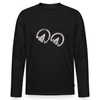Barhuf Horses Hoof Prints Funny Gift Idea - Men's Premium Organic Long Sleeve Shirt - black - Front - Nico (187cm)