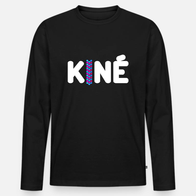 Physiotherapeut - Physiotherapeut Gift - Männer Premium Bio Langarmshirt - Schwarz