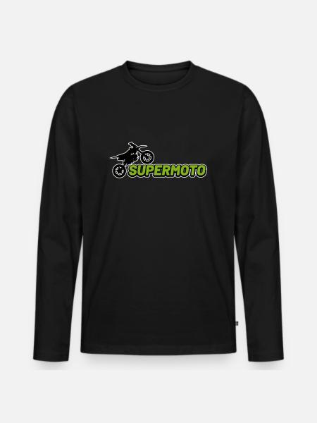 Supermoto lettering black - Men's Premium Organic Long Sleeve Shirt - black