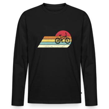 Fahrrad Retro Vintage Bike BMX - T-shirt manches longues Premium bio Homme - noir - Devant - Nico (187cm)