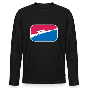 Jäger Gewehr Büchse Jagd cooles lustiges Geschenk - Männer Premium Bio Langarmshirt - Schwarz - Vorne - Nico (187cm)