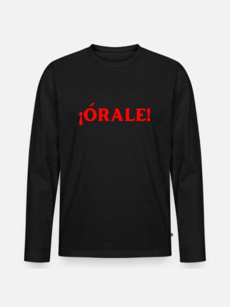 Genau richtig Spanisch Sprache - Männer Premium Bio Langarmshirt - Schwarz