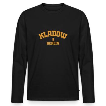 Kladow - Spandau - Berlin - Deutschland - Germany - Men's Premium Organic Long Sleeve Shirt - black - Front - Nico (187cm)