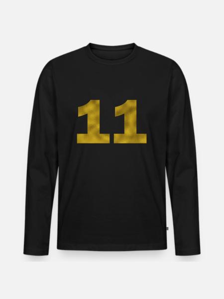 Birthday 11 years - Men's Premium Organic Long Sleeve Shirt - black
