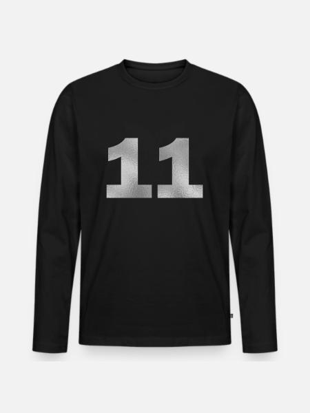 Birthday 11 years - Men's Premium Organic Long Sleeve Shirt - black