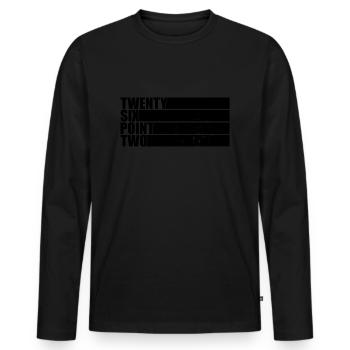Running Vintage 26.2 Miles Marathoner Demi - T-shirt manches longues Premium bio Homme - noir - Devant - Nico (187cm)