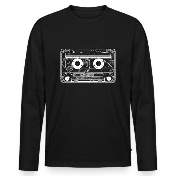 Analog Vibes Only - Music Lover Gift - Men's Premium Organic Long Sleeve Shirt - black - Front - Nico (187cm)