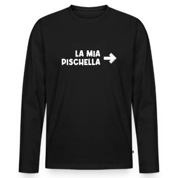 My Pischella - Men's Premium Organic Long Sleeve Shirt - black - Front - Nico (187cm)