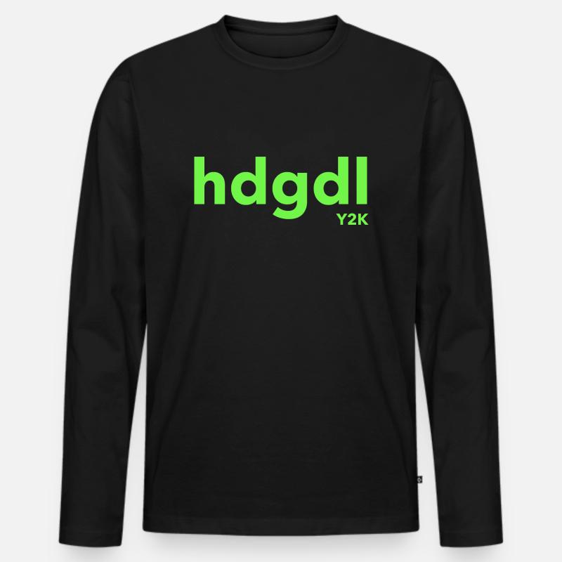 hdgdl Y2K grün - Männer Premium Bio Langarmshirt - Schwarz