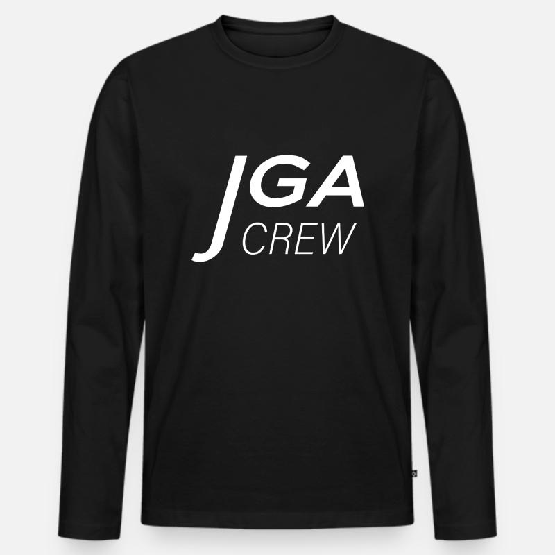 JGA Crew1 - Männer Premium Bio Langarmshirt - Schwarz
