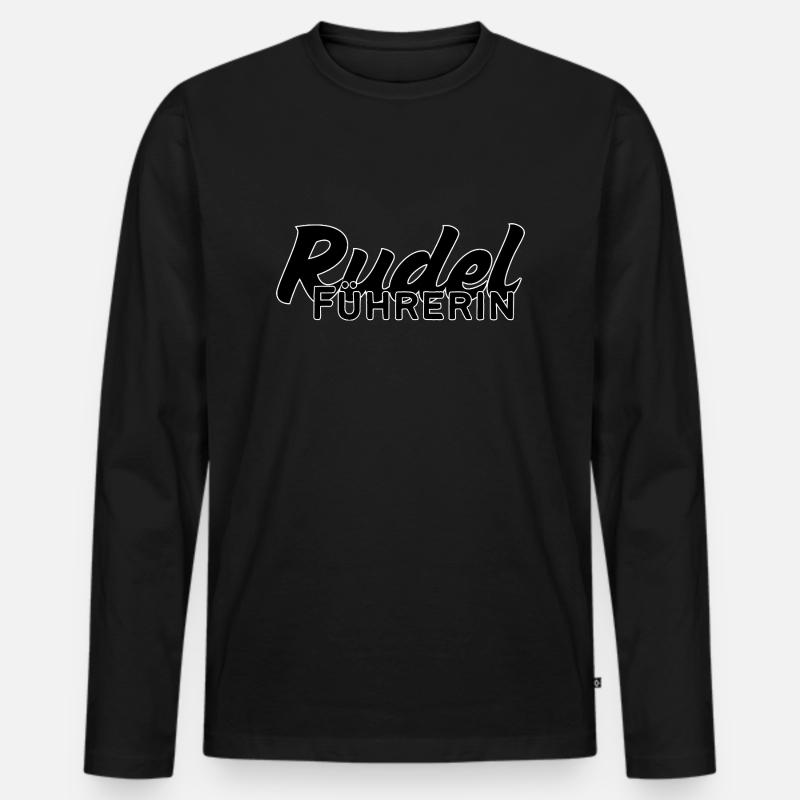 Rudelführerin - Männer Premium Bio Langarmshirt - Schwarz