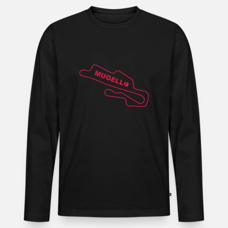Race Mugello - Männer Premium Bio Langarmshirt - Schwarz