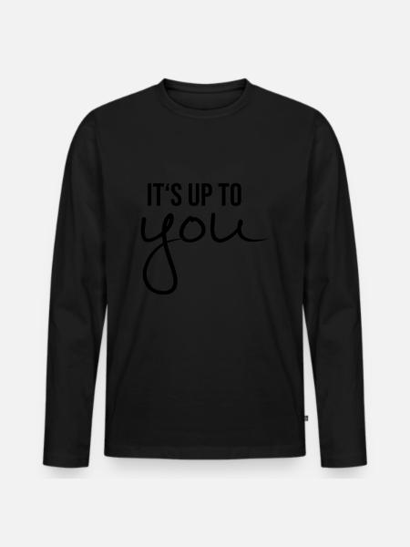 A vous! Proverbes cadeau - T-shirt manches longues Premium bio Homme - noir