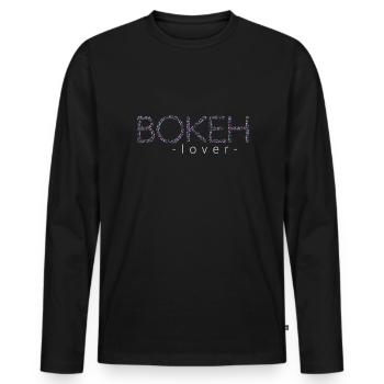 Photography Lover bokeh art design - Men's Premium Organic Long Sleeve Shirt - black - Front - Nico (187cm)