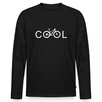VTT VTT VTT Cool Fatbike - T-shirt manches longues Premium bio Homme - noir - Devant - Nico (187cm)
