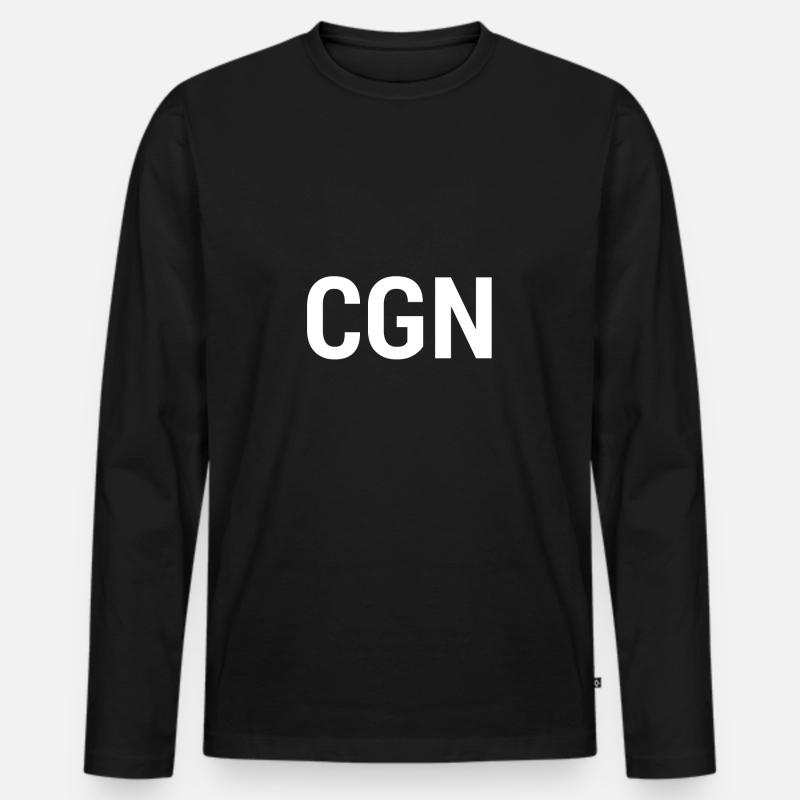 CGN Köln white - Männer Premium Bio Langarmshirt - Schwarz