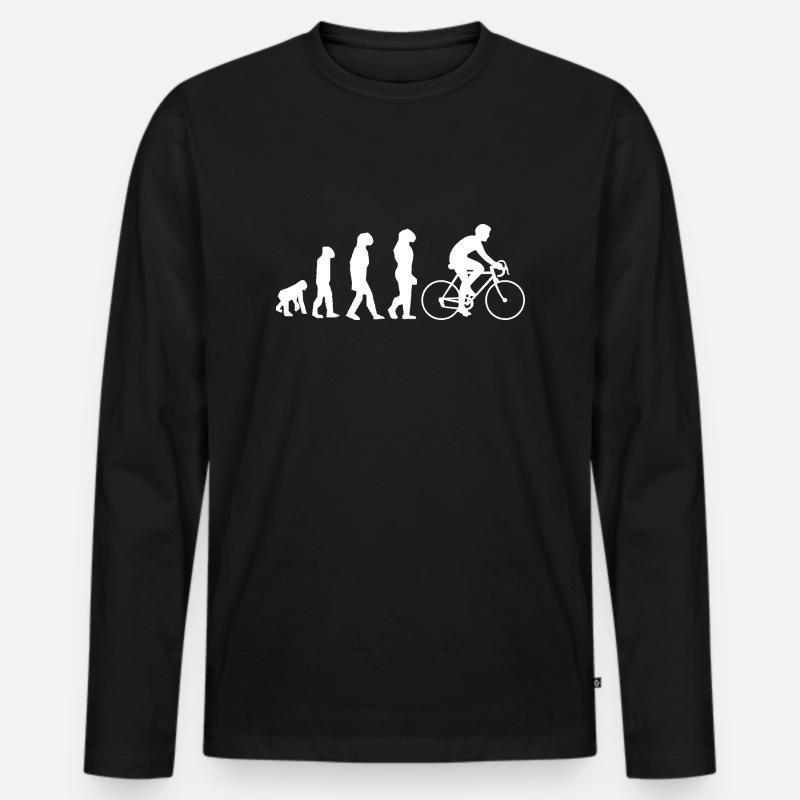 cycling evolution - Men's Premium Organic Long Sleeve Shirt - black