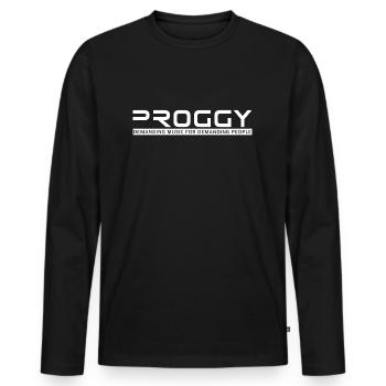 Proggy | Metal progressif, Guitare, Musique, Concert - T-shirt manches longues Premium bio Homme - noir - Devant - Nico (187cm)